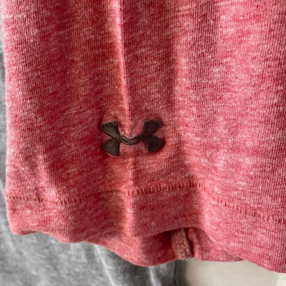 Under Armour Women's  XL Pink and Gray Long Sleeve  Baseball Tee Shirt - Picture 3 of 6